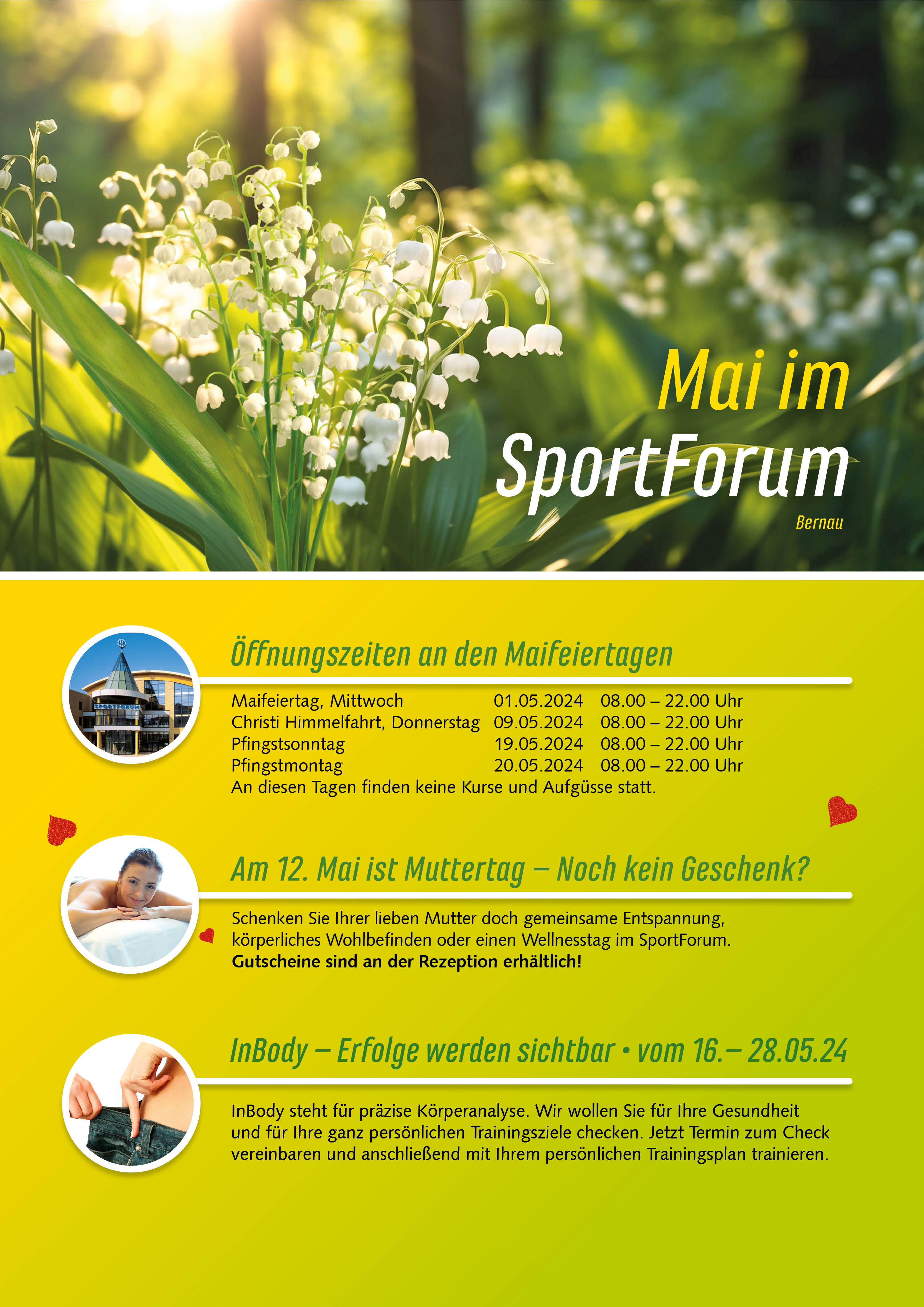 Fitnessstudio Kleinmachnow,
 Wellness,
 Sauna,
 Badminton; Tennis,
 Bowling,
 SportForum Kleinmachnow